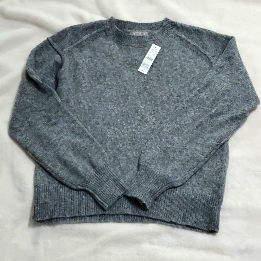J. Crew Relaxed Pullover Sweater Heather Gray Small BM170